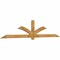 Ekena Millwork Redmond Rough Sawn Timber Gable Bracket, Western Red Cedar, 108"W x 22"H x 2"D x 4"F, 5/12 Pitch GBW108X22X0204RED00RWR - alternate 2